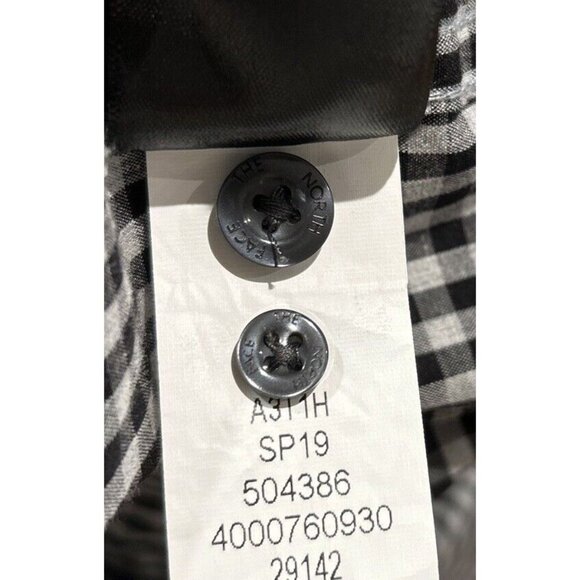The North Face Mens Black Grey Gingham Button Down Size Small Long Sleeved - Picture 10 of 10